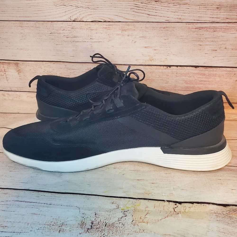 Wolf & Shepherd Mens Size 15 Black Crossover Victory Trainer Suede/Mesh Sneaker